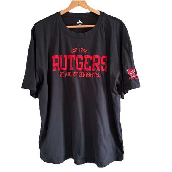 KA Knights Apparel Rutgers Scarlet Knights Embroidered Spellout Tee Men's XXL - Picture 2 of 12